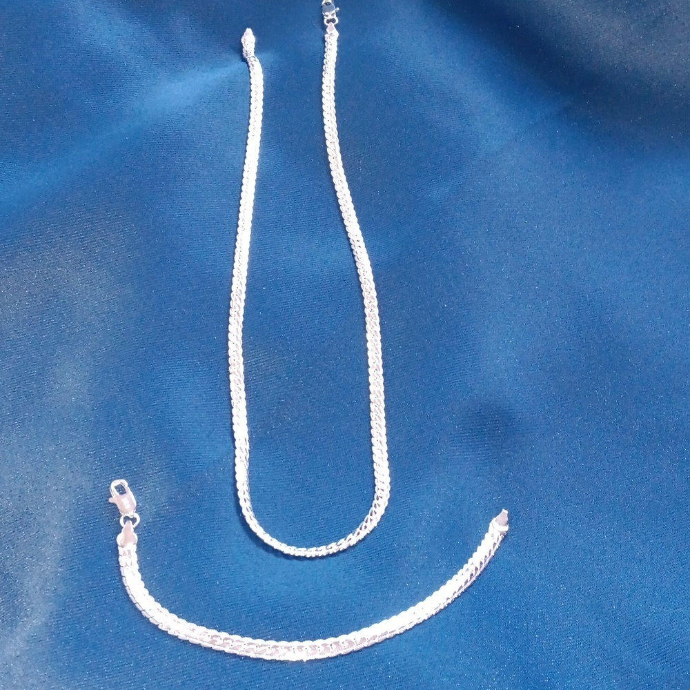 Necklace set 925 sterling silver stamped